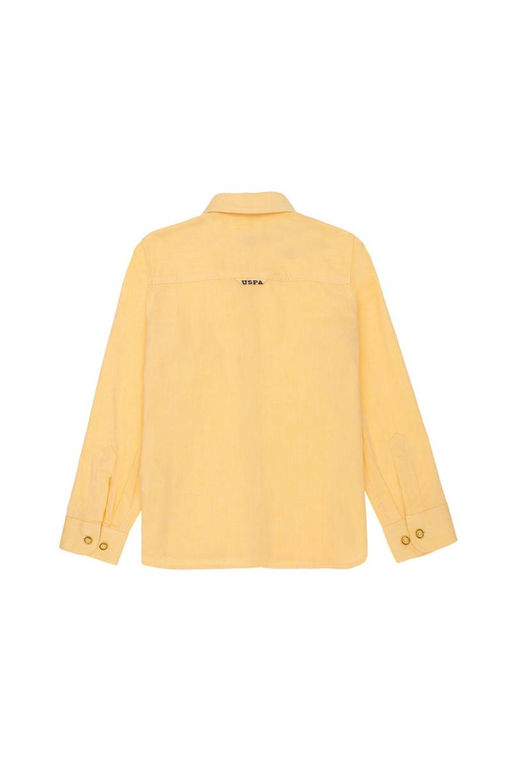 U. S. Polo Assn Желтая базовая рубашка с длинным рукавом для мальчика - U.s. polo assn фото 7