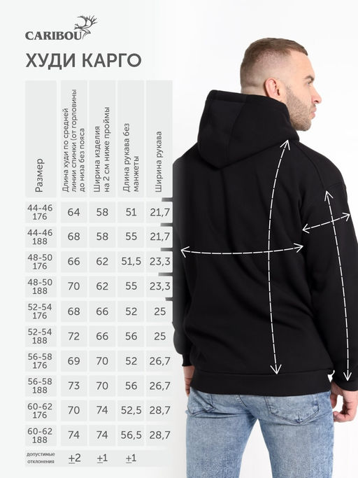 Свитшот мужской Bearcape с начёсом Ф3 (черный)  фото 9