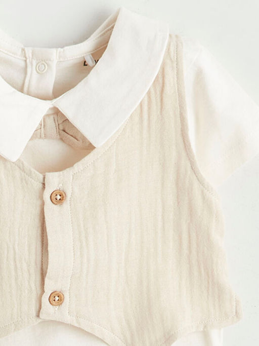 Yelek G?r?n?ml? M?slin Erkek Bebek Tak?m