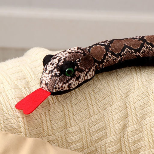 Мягкая игрушка Змея, 80 см, светлая полоска - Simaland фото 3