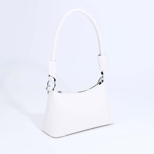 Сумка-багет на молнии, цвет белый - Simaland фото 2