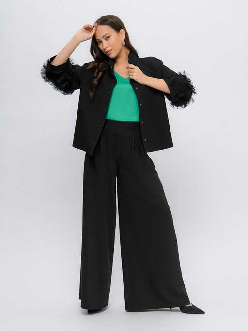 Топ зеленого цвета с V-образным вырезом - 1001dress фото 4