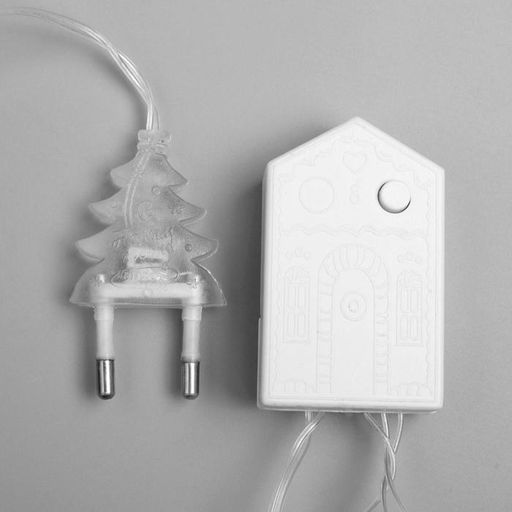 Гирлянда Нить 5 м с насадками Футбольный мяч, IP20, прозрачная нить, 30 LED, свечение тёплое белое, 8 режимов, 220 В - Luazon lighting фото 6