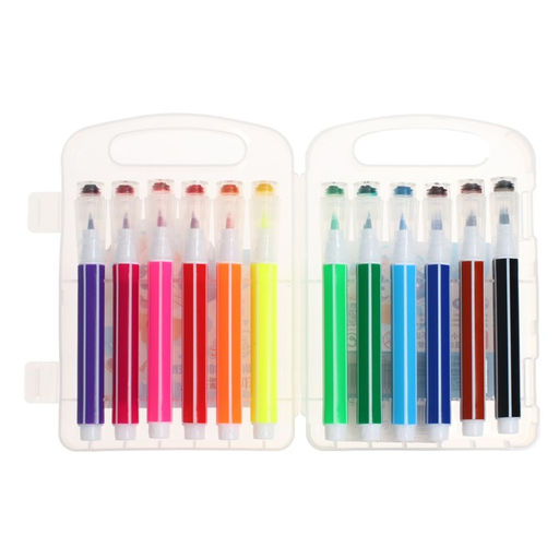 Фломаcтеры 12 цветов, кистевидный наконечник, с печатью - Simaland фото 3