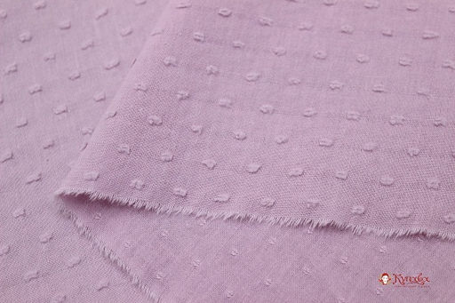 Фактурный хлопок Шарики цв.розово-сиреневая дымка, ш.1.41м, батист, хлопок-100%, 60гр/м.кв - Купава фото 3