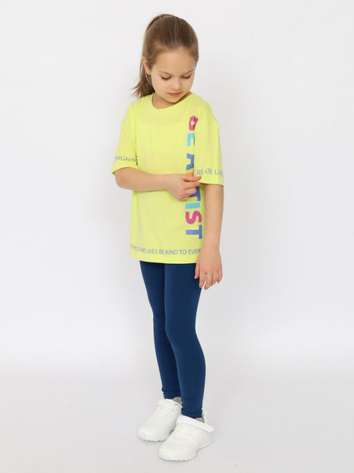 CRB wear/CSJG 63756-36-394 Футболка для девочки,лайм/Ex.Cherubino  фото 5