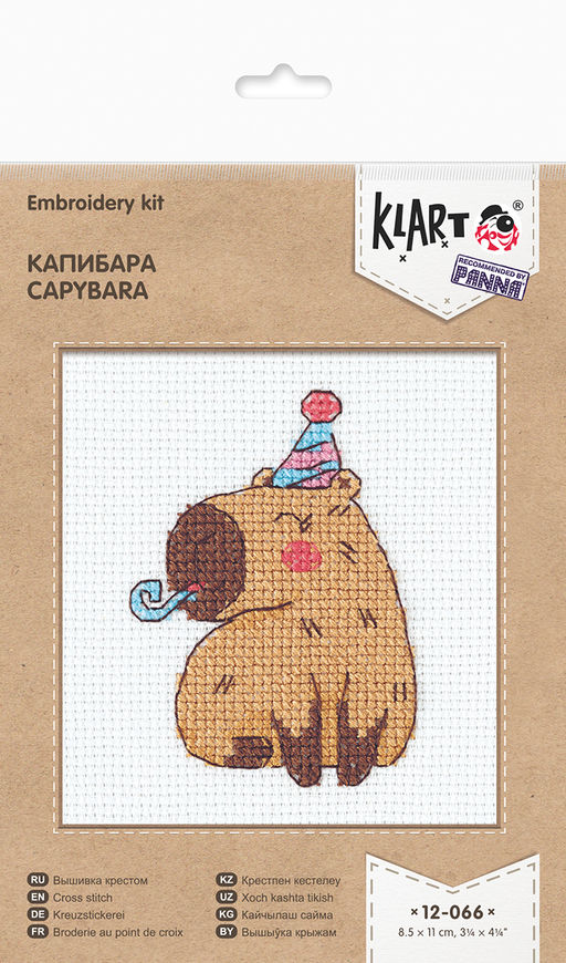 Klart набор для вышивания 12-066 Капибара 8.5 х 11 см