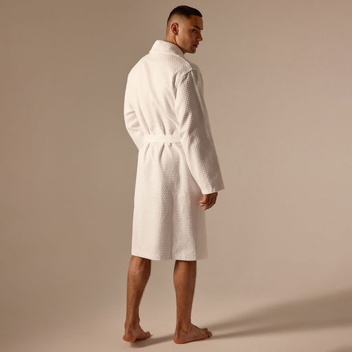 Халат вафельный мужской SL HOME: Waffle «Блан де Блан», размер L, хлопок 100%, белый