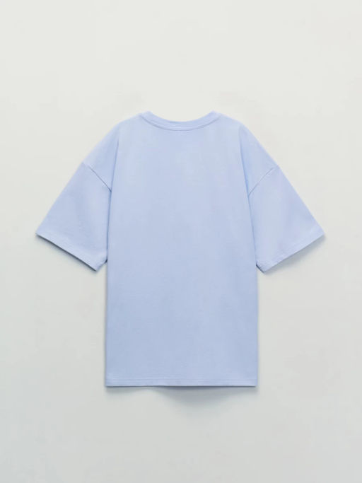 Базовая футболка оверсайз из хлопка / Zarina фото 7