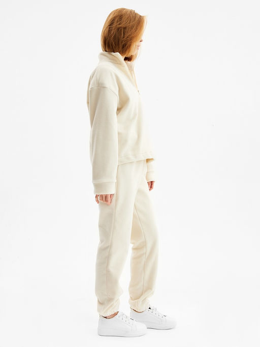 Костюм женский (анорак, брюки) MINAKU: Fleece Soft, размер 42, бежевый