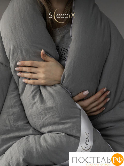 Одеяло SleepIx ЮТАКА мкрфбр.washed cotton/микрогель Airsoft, св.сер - Sleep ix фото 9