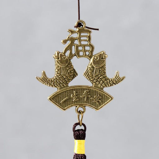 Музыка ветра «Лакшми и карпы», металл, 8 колокольчиков, 66 см