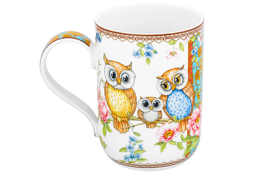 Кружка 400 мл 11,5*7,5*10,5 cм Совушки NEW BONE CHINA - Elan gallery фото 7