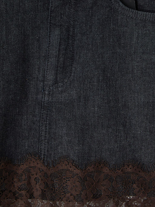 Dar Fit Dantel Detayl? Mini Jean Etek