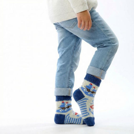Аксессуар Носки вязаные дет арт.7410086-дет КОРАБЛИК