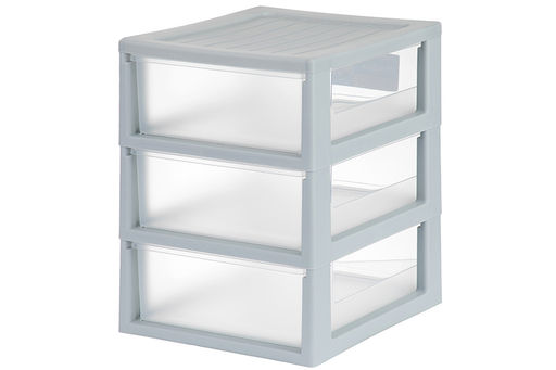 Органайзер 3-х секционный 25*19,5*26 см, серый/прозрачный (модель 596) - Elan gallery фото 9