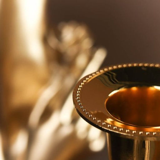 Подсвечник 2 штуки набор золото 25 см / 6301G /уп 30/ - Галеонтрейд фото 7