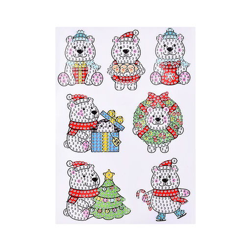 Мозаика алмазная "Северные мишки" в  коробке