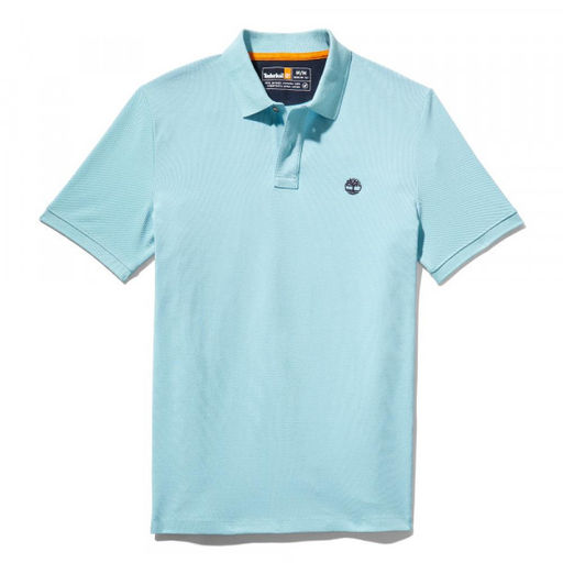 Мужские поло с коротким рукавом Timberland Polo Millers River Pique Regular голубая фото 6