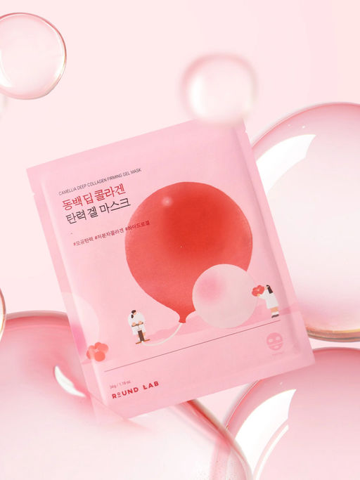 ROUND LAB Гидрогелевая коллагеновая маска для лица с экстрактом камелии / Camellia Deep Collagen Firming Gel Mask, 34 г