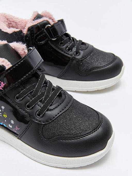 Bask?l? C?rt C?rt ve Fermuar Kapamal? K?z ?ocuk Bot - Waikiki фото 3