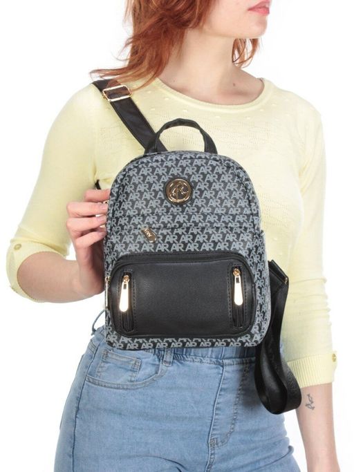 F2390-2 BLACK Сумка-рюкзак (искусственная кожа) - Фабричный китай фото 2