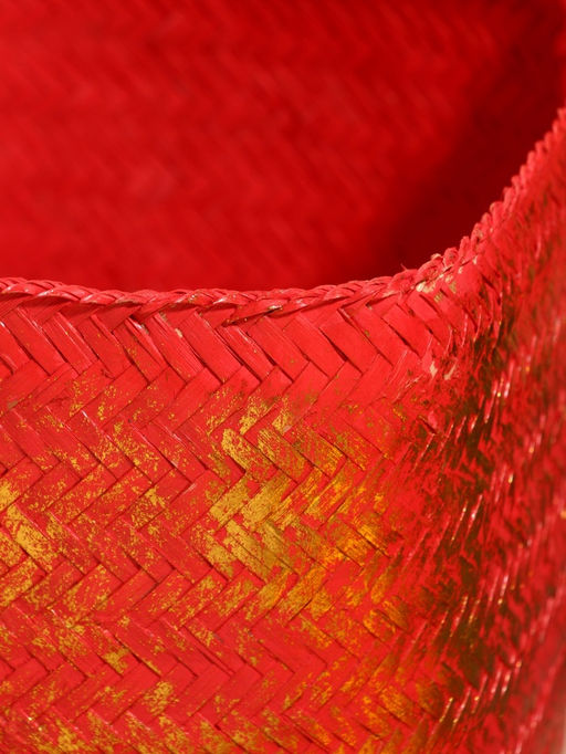 Корзинка плетёная «Голден», 20×20×26 см, розовая