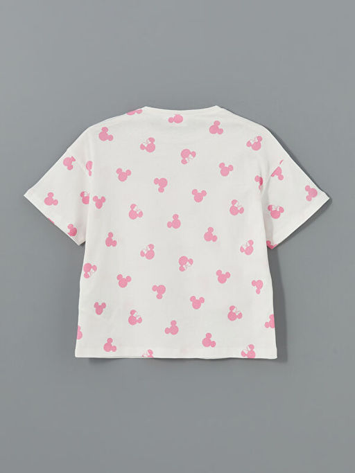 Bisiklet Yaka Minnie Mouse Bask?l? K?z ?ocuk ?ortlu Pijama Tak?m? - Waikiki фото 3