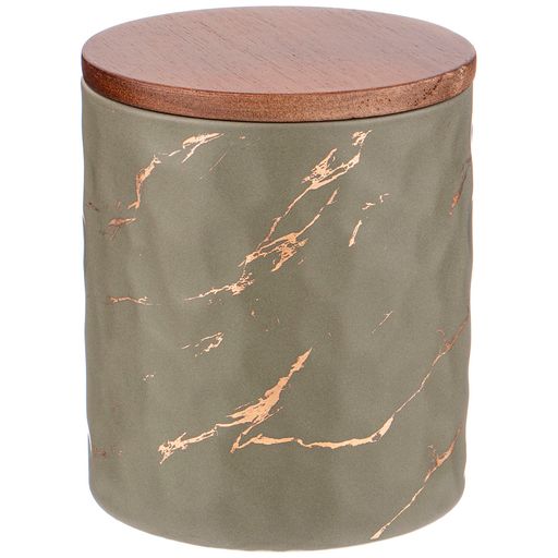 БАНКА ДЛЯ СЫПУЧИХ ПРОДУКТОВ КОЛЛЕКЦИЯ ЗОЛОТОЙ МРАМОР ЦВЕТ:GRAY 11,5*13,7 СМ
