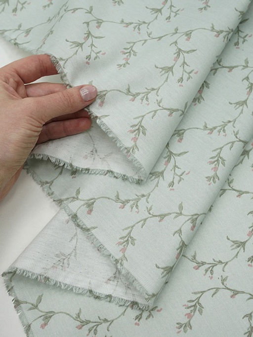 Сатин Элегия цветения - бутончики, (комп), ш.2.35м, хлопок-100%, 110гр/м.кв - Купава фото 6