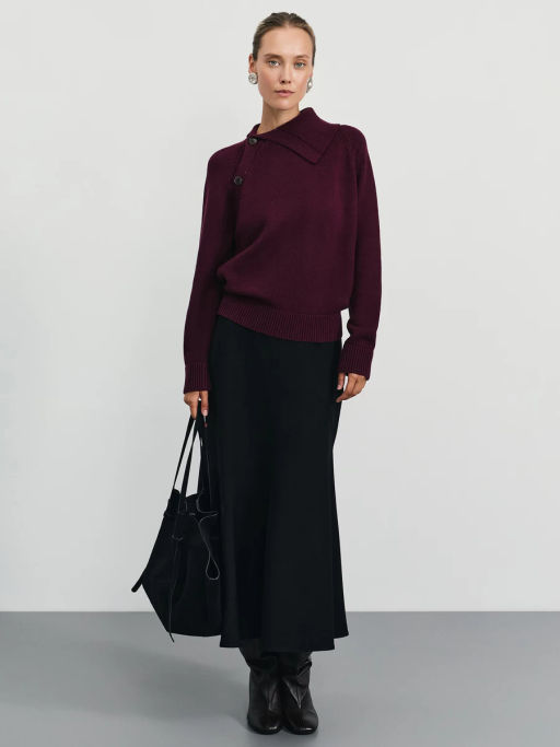 Джемпер из хлопка с пуговицами на воротнике / Zarina фото 2