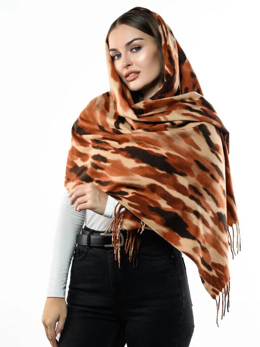 Яркий палантин с анималистичным принтом - Pretty mania фото 3