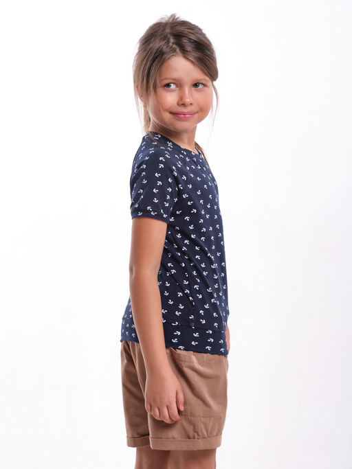 Футболка для девочки UD 1746 якоря - Mini maxi фото 4