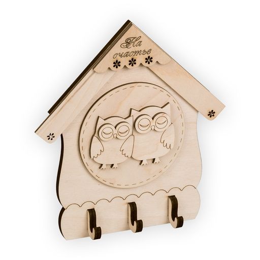 Заготовка для декорирования Mr. Carving ВД-525 Ключница Совушки фанера 20 х 18 х 2.9 см