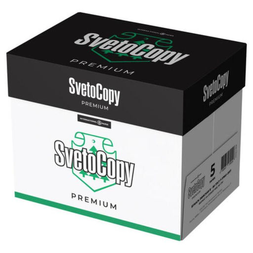 Цена за 5 шт. Бумага А4 500 л, Светокопи PREMIUM, 80 г/м2, белизна 162% CIE, класс B (цена за 500 листов)