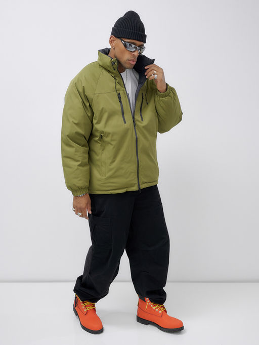 Куртка двухсторонняя мужская молодежная зимняя зеленого цвета 25308Z - Mtforce фото 12