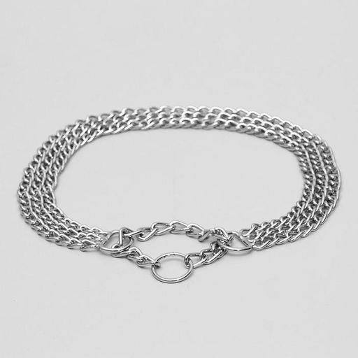 Ошейник - полуудавка металлический трехрядный, 70 см, толщина проволоки 2,5 мм - Пижон фото 2