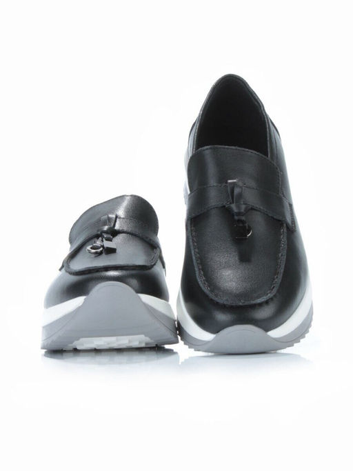 03-5951-3 BLACK Лоферы женские (натуральная кожа)