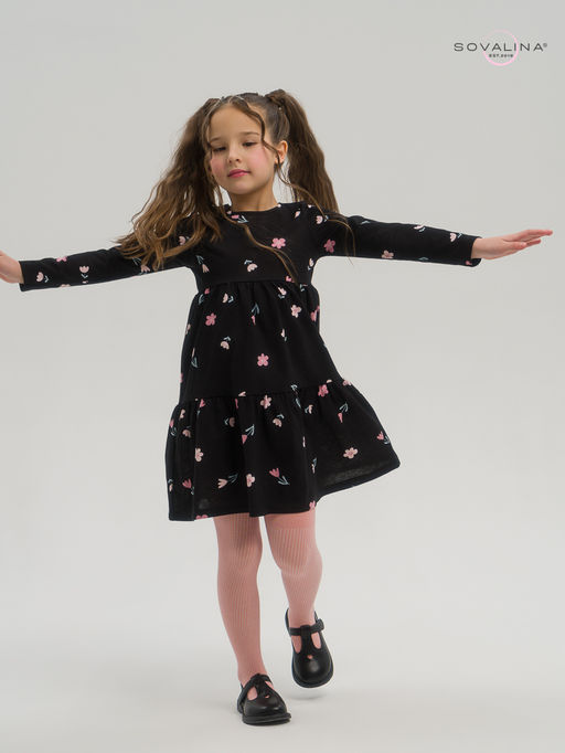 Платье Тиана тюльпаны на черном - Sovalina фото 14