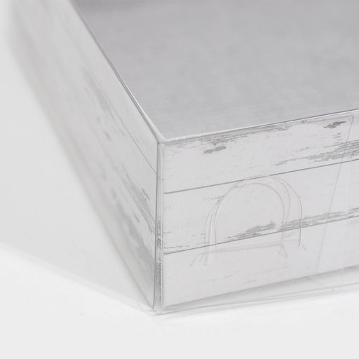 Цена за 5 шт. Кондитерская упаковка, коробка для макарун с PVC крышкой, «Дерево», 12×12×3.5 см