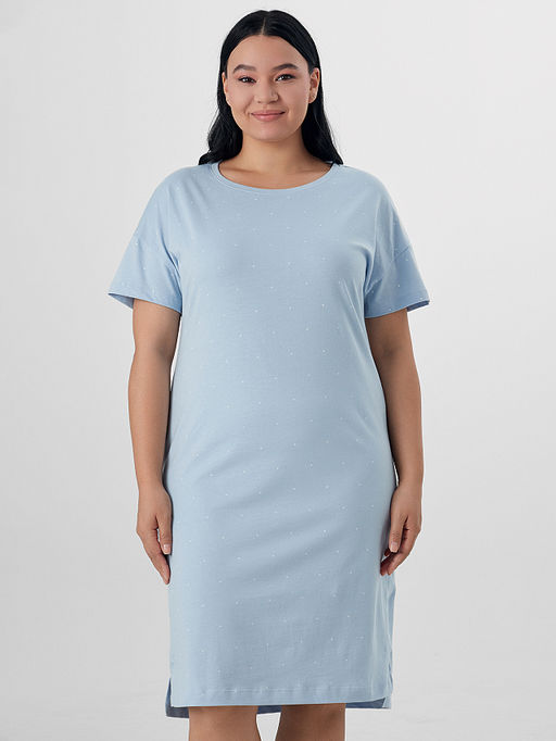 Сорочка ночная женская голубая - Mark formelle фото 3