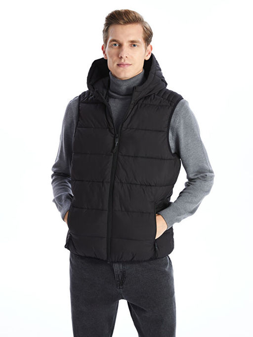 Standart Kal?p Kap??onlu Erkek ?i?me Yelek