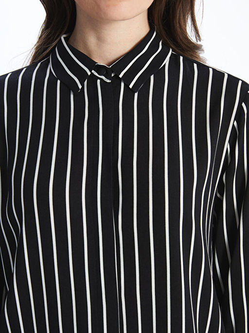 ?izgili Poplin Kad?n G?mlek Tunik