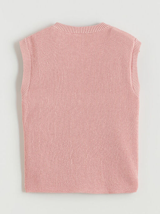 Bisiklet Yaka K?z ?ocuk Triko Yelek