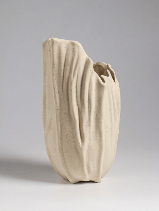 Ваза «Джалис», 22.5×12 см, керамика, бежевая