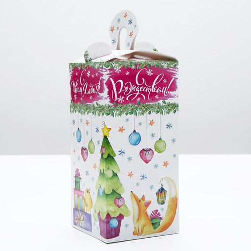 Цена за 5 шт. Подарочная коробка Акварельная серия. Подарок, 9,5 х 9,5 х 19,7 см - Simaland фото 2