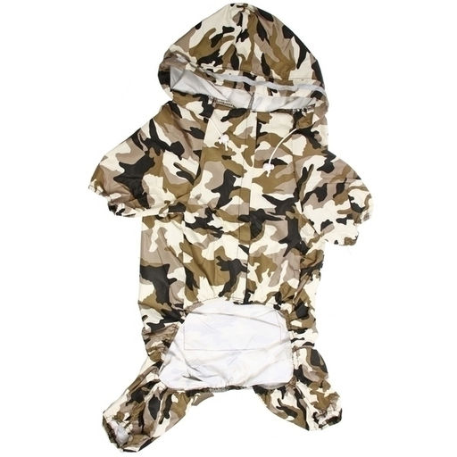 Дождевик для крупных пород собак "KOMFORT", принт хаки, р 6XL