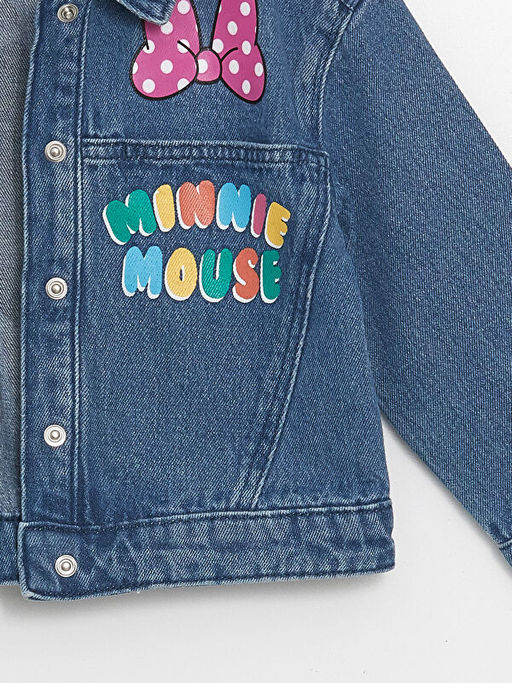 Uzun Kollu Minnie Mouse Bask? K?z Bebek Jean Ceket - Waikiki фото 3