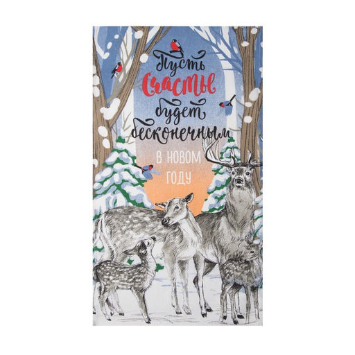 Полотенце Доляна Счастливое время 35х60см,100% хл 160 г/м2  фото 2