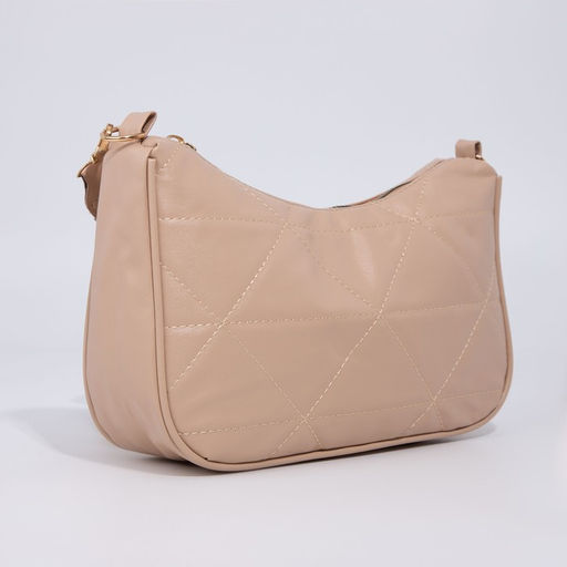 Сумка-багет на молнии, цвет бежевый - Simaland фото 3